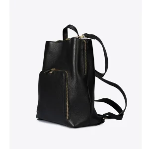 Damen Lederrucksack - Praktisch mit Fronttasche, 2 Fächern, Henkel & Schultergurt