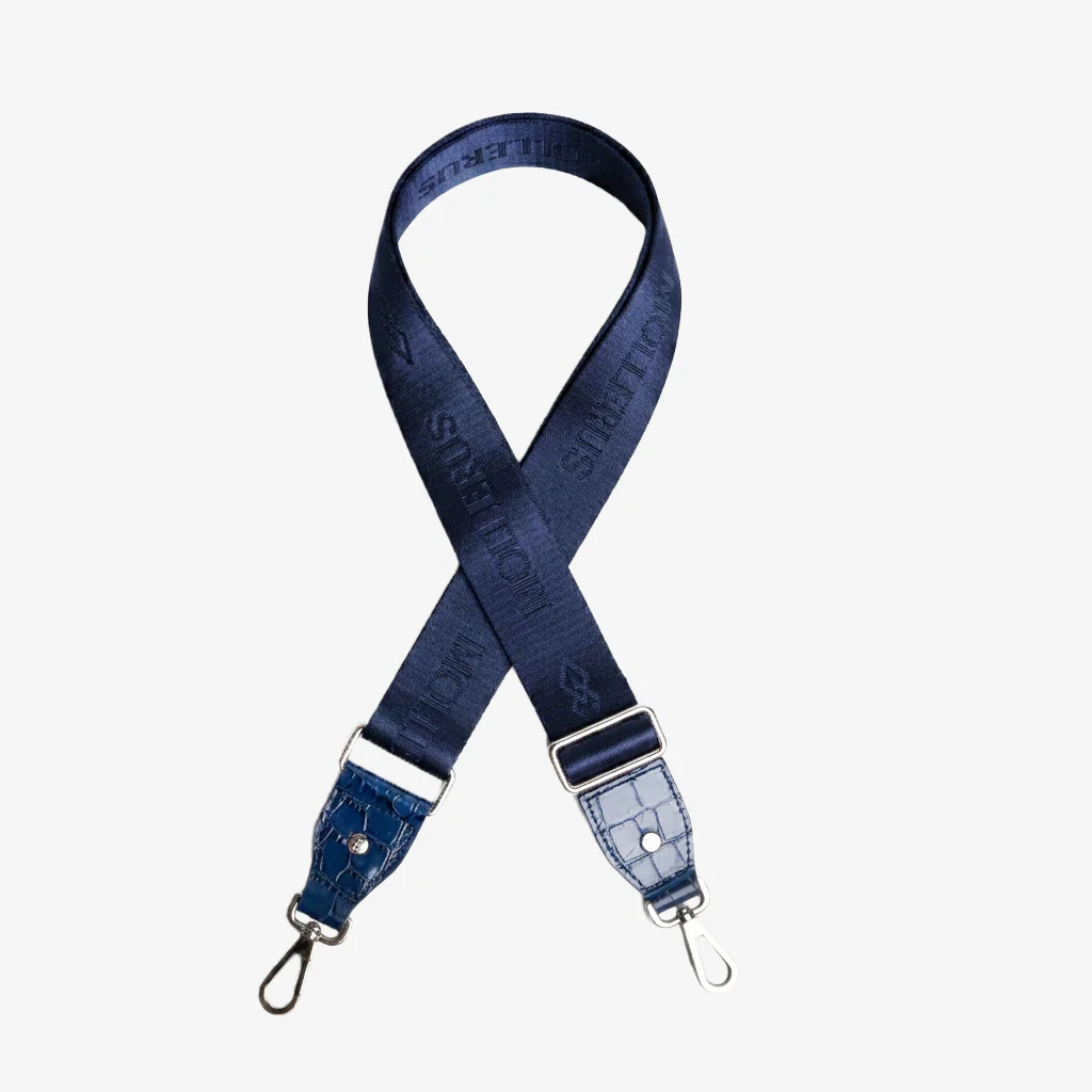 ALADDIN | Schulterriemen croco sapphire blau/silber – Bild 2