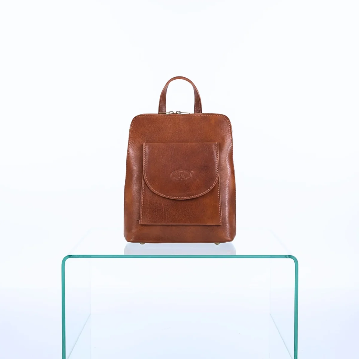 Fashion Rucksack aus echtem Leder - kompakt, trendy aus Italien