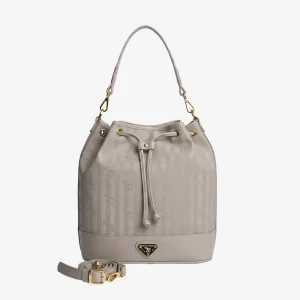 NIESEN | Beuteltasche taupe grau/gold